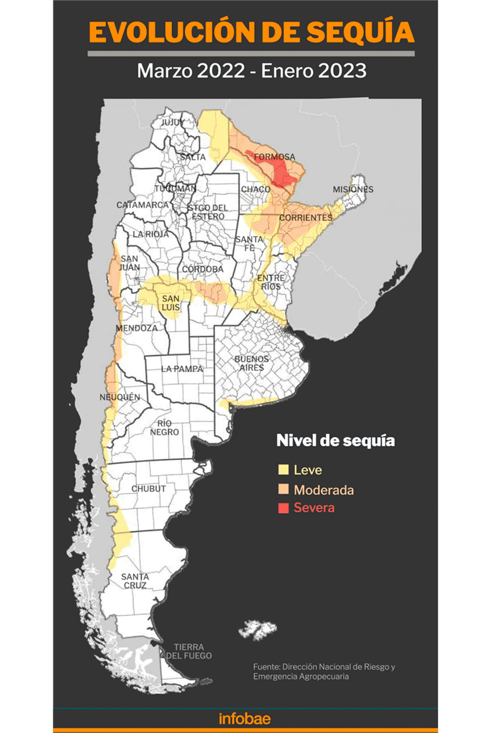 El mapa de la sequía Opción Rural Información agropecuaria y turística del Sur de la