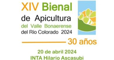 Programa de la Bienal de apicultura 2024 en INTA Hilario Ascasubi.