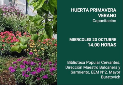 Capacitación sobre huerta primavera verano.