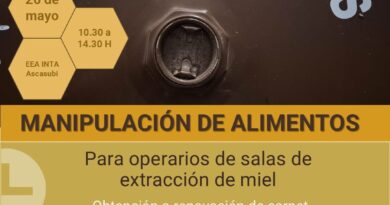 Salas de extracción de miel. Curso manipulación de alimentos para operarios.