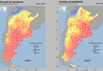 16 provincias argentinas bajo alerta roja por riesgo de incendios.