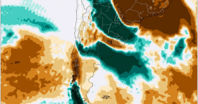 Tiempo en Argentina: anomalías de hasta 4 °C por debajo del promedio y lluvias intensas hasta fin de abril