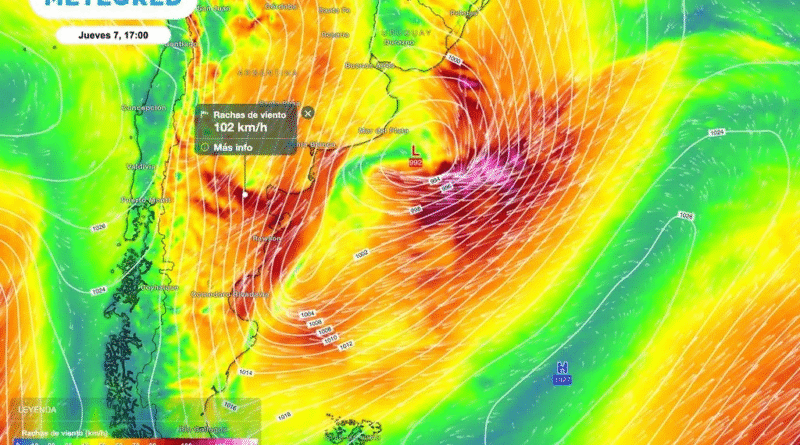 Semana de alto impacto meteorológico en Patagonia: frío, tormentas y ciclogénesis con temporal de viento